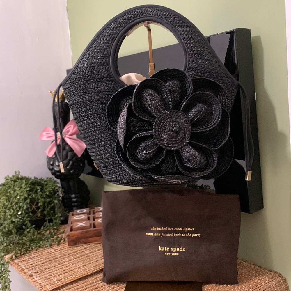 Kate Spade flower motif basket bag